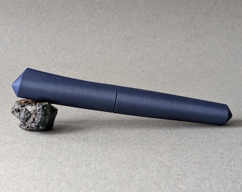 3D Printed Dorsal Fountain Pen V2 (Textured Blue)