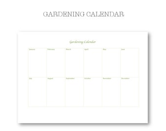 Gardening Calendar