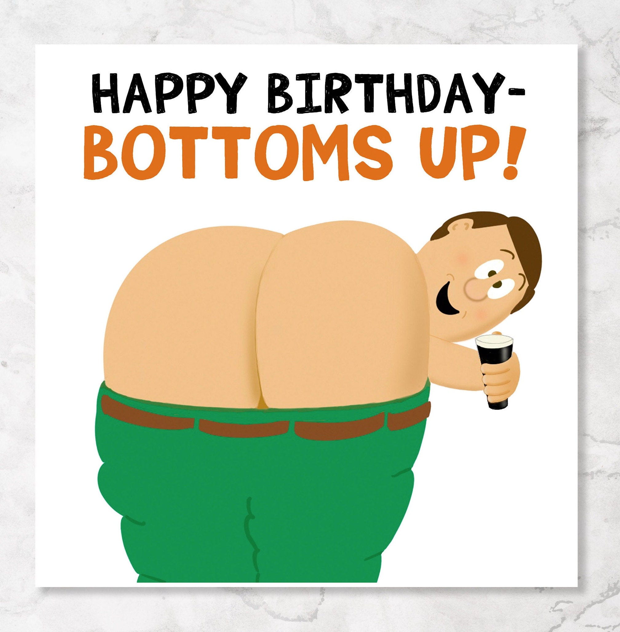 Buttocks Card - Etsy