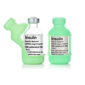VIAL SAFE Insulin Bottle Protector Case/Sleeve for Diabetes, Never Risk Breaking Your Insulin Vial, 2-Pack (Short), Mojito Green
