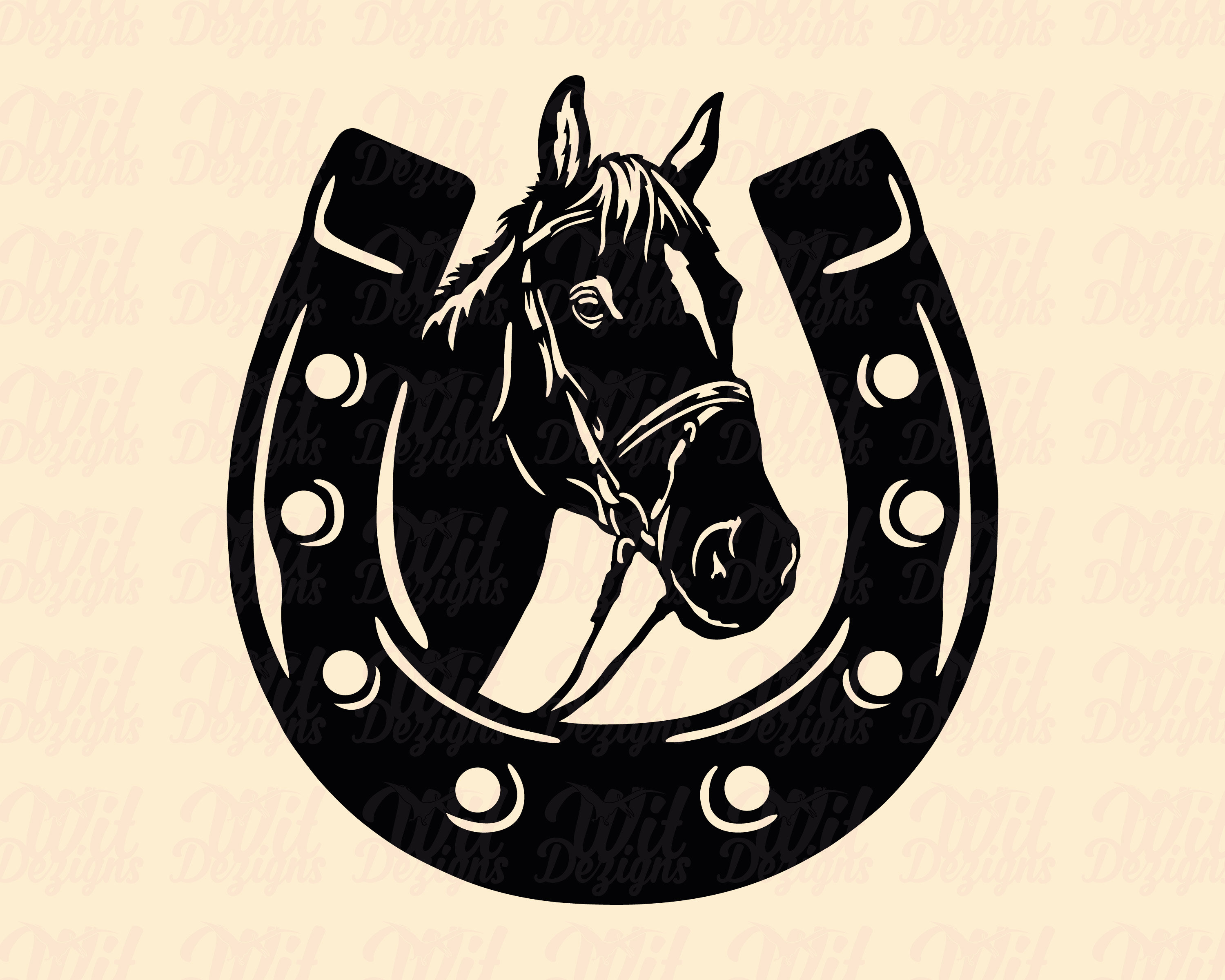 Horseshoe Dxf for Laser Cutting Horseshoe Svg for Cricut Etsy