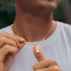 Custom Minimal Necklace Engraved 