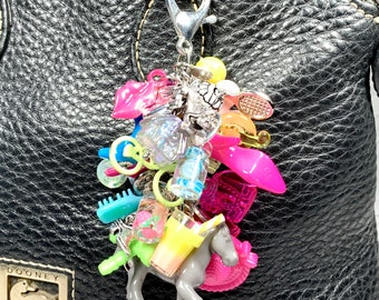 Barb*e Doll Purse or Bag Charm -accessory, embellishment, colorful dangle, unique, multicolor charm, fun dangle, doll movie charm, doll toys