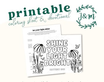 printable Biblical devotional: kids Bible verse coloring sheets | christian study activity | digital PDF