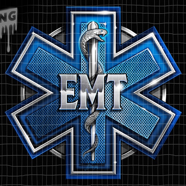 Star of Life EMS Paramedic -300dpi PNg, EMS/Medical Emblem Logo symbol