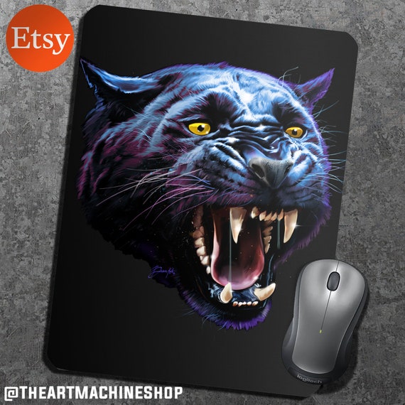 Roaring Black Panther Digital Art – Wild Cat PNG Download