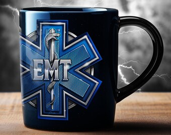 EMT Star of Life PNG – Emergency Medical Technician Digital Art – First Responder Wall Print or T-Shirt Graphic – Instant Download