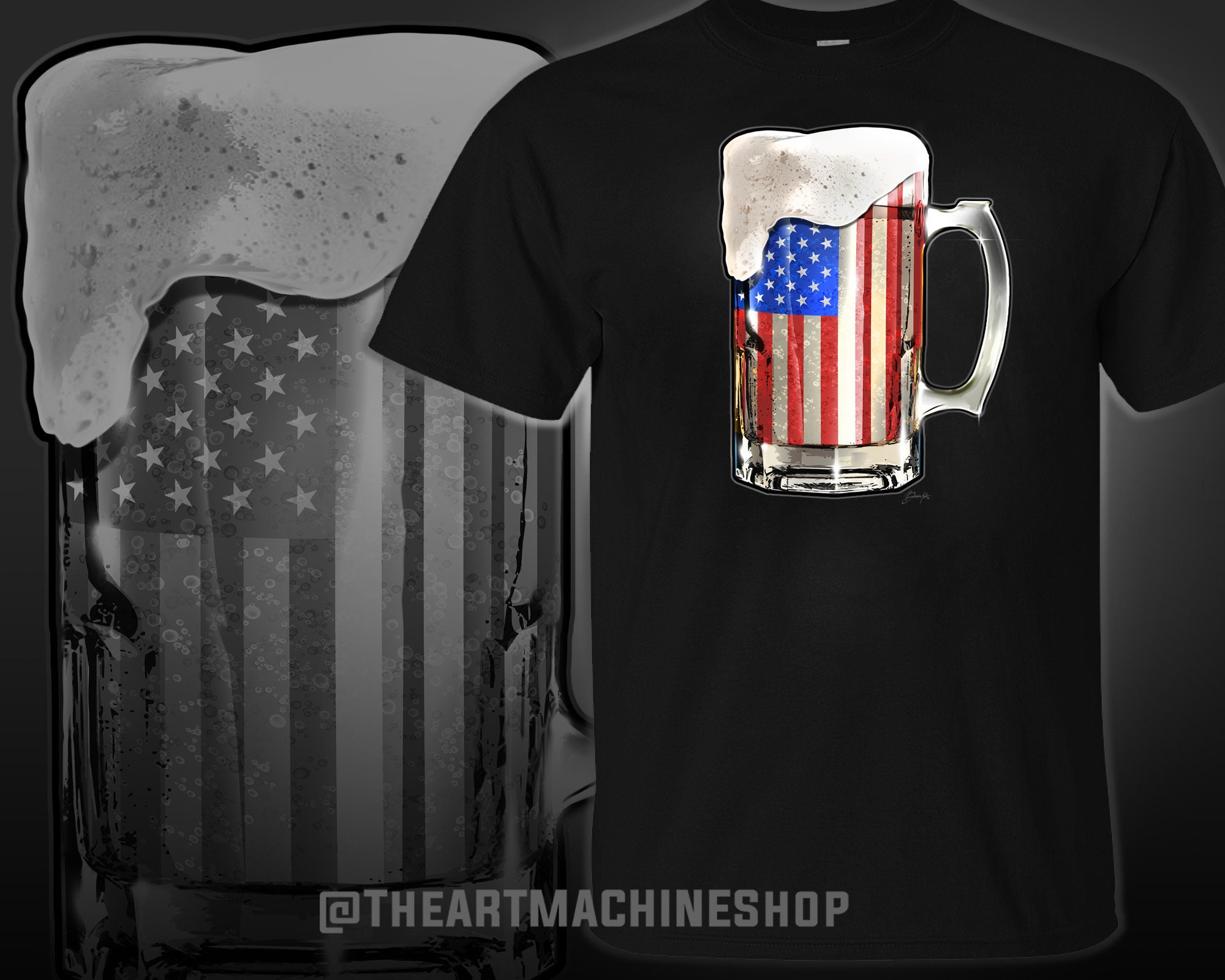 USA American Flag Beer Mug Instant Download 300dpi PNG - Etsy