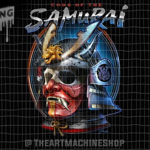 Samurai Skull 300ppi PNG Digital download - Half Face Samurai Mask Oni Mempo Armor Japanese Noh  - Traditional Japanese Hannya Mask