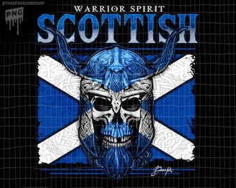 Scottish Warrior with Scottish Flag digital download, PNG 300ppi for heat transfer, DTG, Sublimation printing