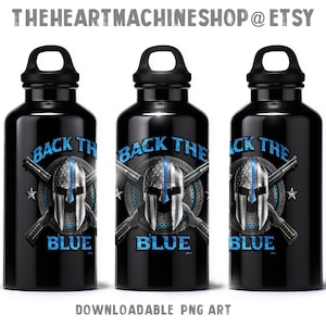 Back the Blue Spartan Helmet with Shotguns - 300dpi Instant Digital Download, Blue Lives Matter, Thin Blue line.