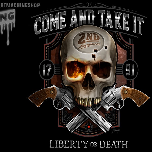 Second Amendment Skull with Guns. -- 300dpi PNG, Second amendment png skull guns sublimation design