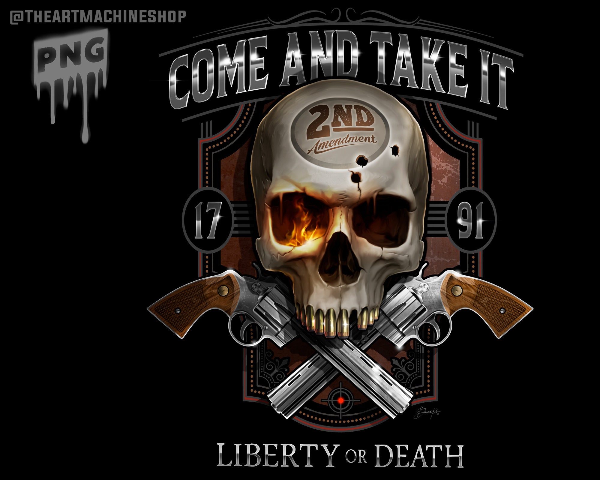 2nd Amendment Liberty or Death Sticker  Honor Country
