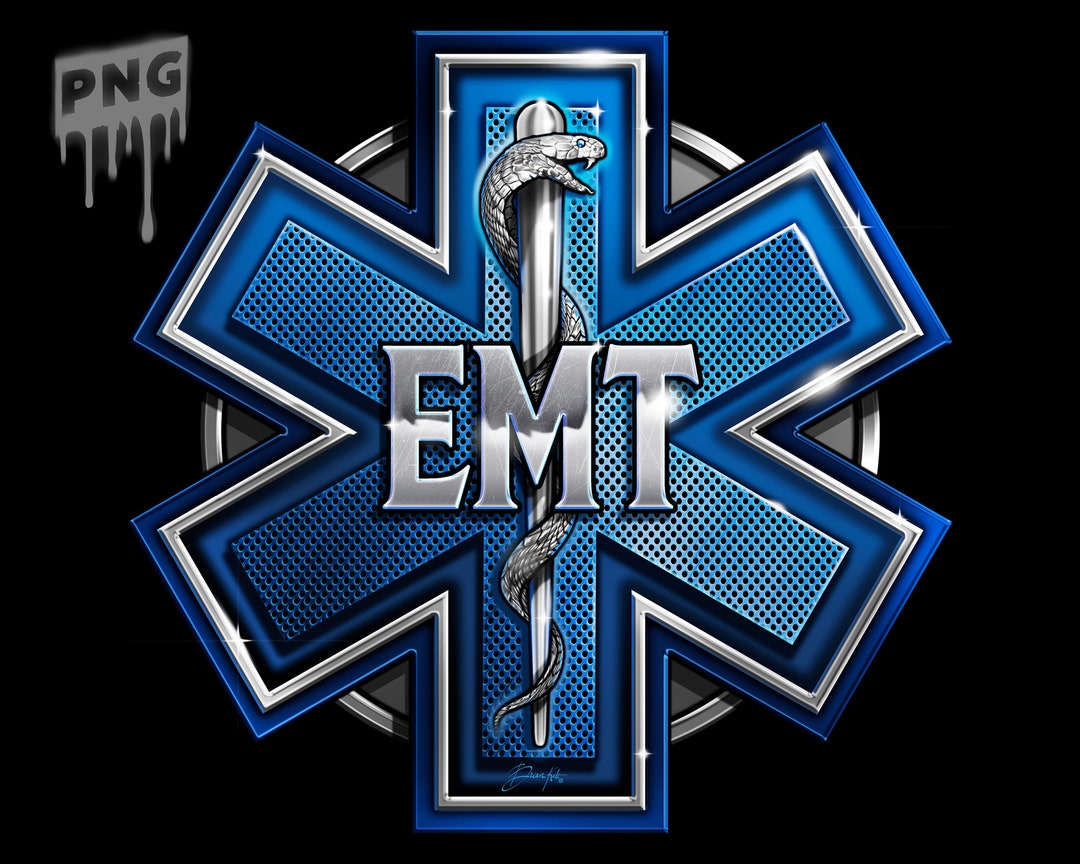 Star of life ems paramedic 300dpi png ems medical emblem etsy