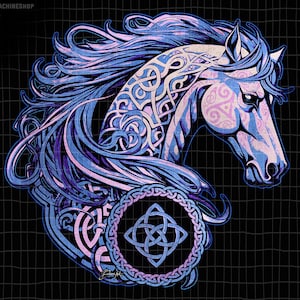 Celtic Horse Art PNG, 300 ppi, instant download voor heattransfers, sublimatie, digitale kunst