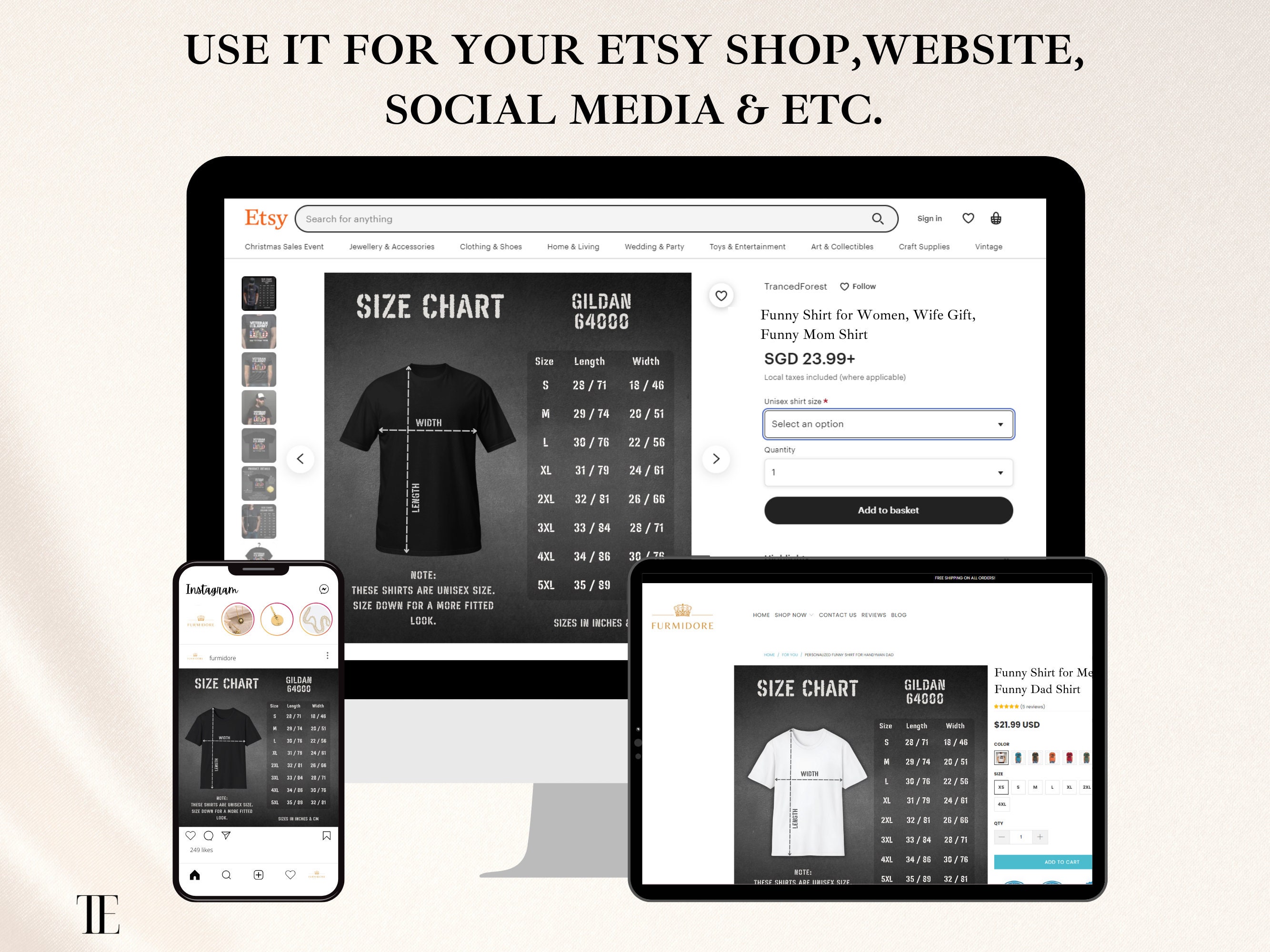 Gildan 64000 Size Chart Tshirt Mockup Unisex Softstyle Tee Size Chart