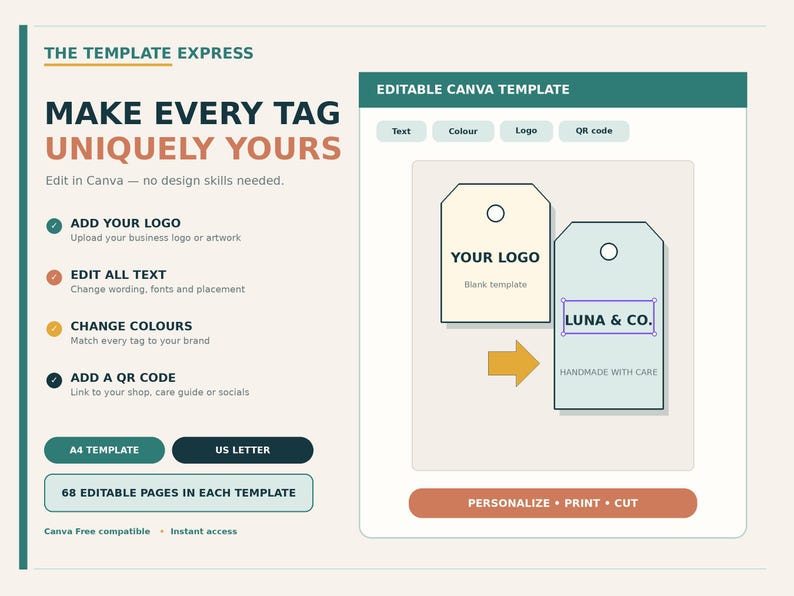 Mega Printable Blank Product Tag Templates for Price Tags, Gift Tags ...