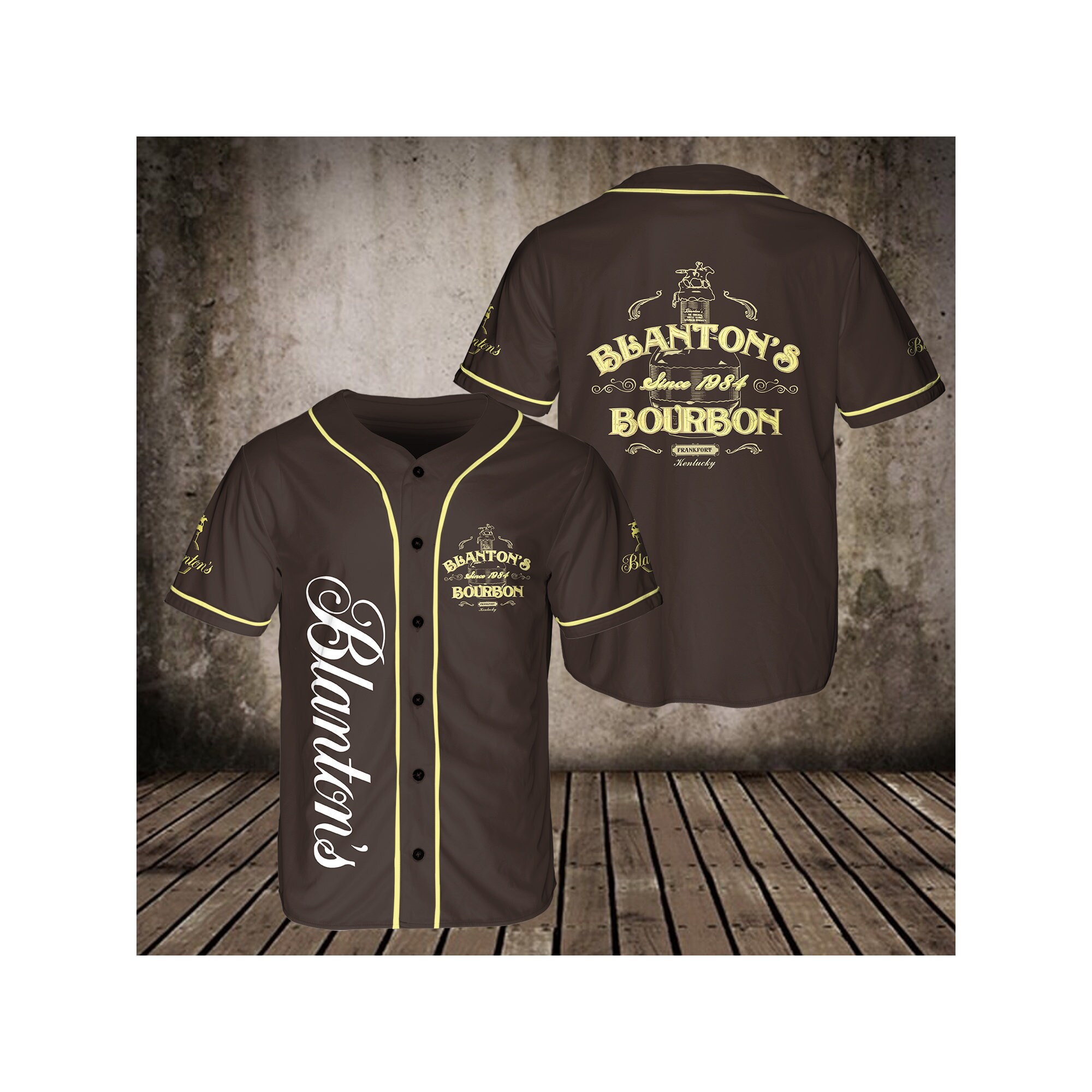 Blantons Whiskey Baseball Jersey, Blantons Whiskey 3D Shirt