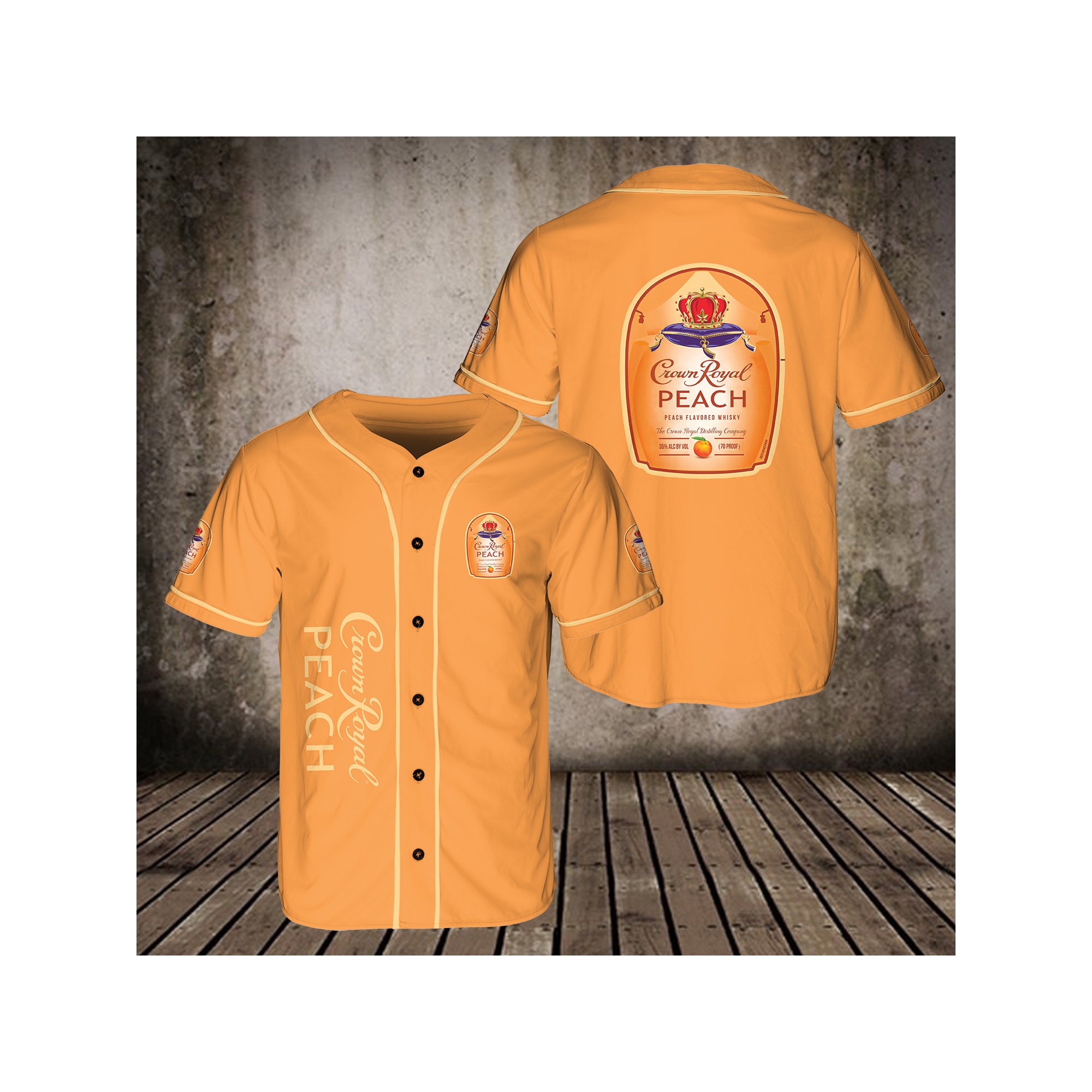 Crown Peach Baseball Jersey, Crown Peach 3D Shirt