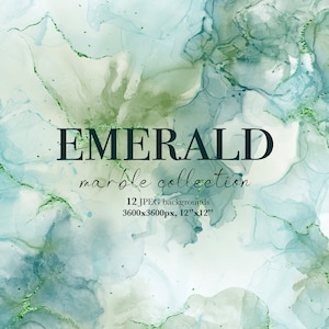 Emerald Marble stone Backgrounds, Green Marble Paper Pack, Emerald stone marble, Delicate marble stone textures, JPEG