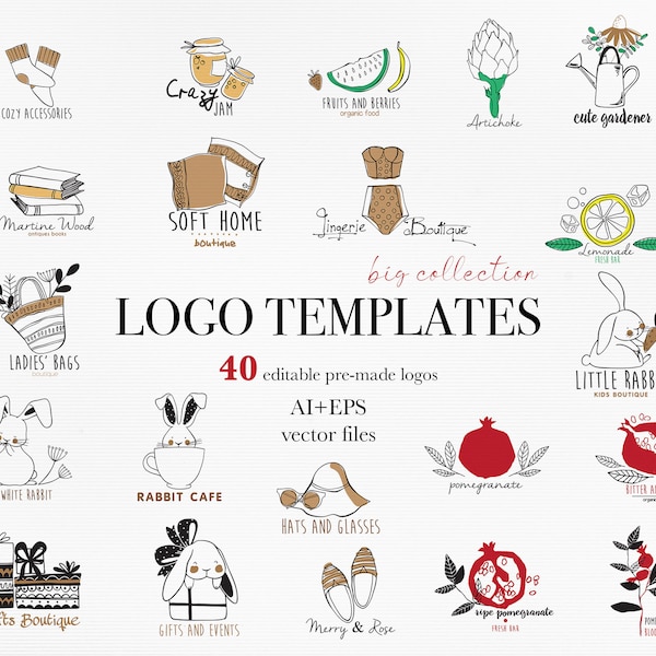Logo Design Template, Logo Collection, Business Logo, Branding package, Photography logo, Logo Maker, Logo creator, Cafe Logo, Boutique Logo