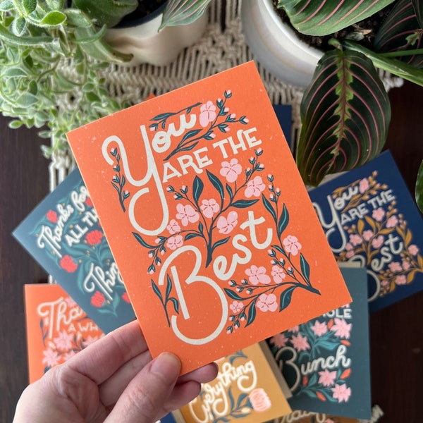 Thank You Card Set Etsy