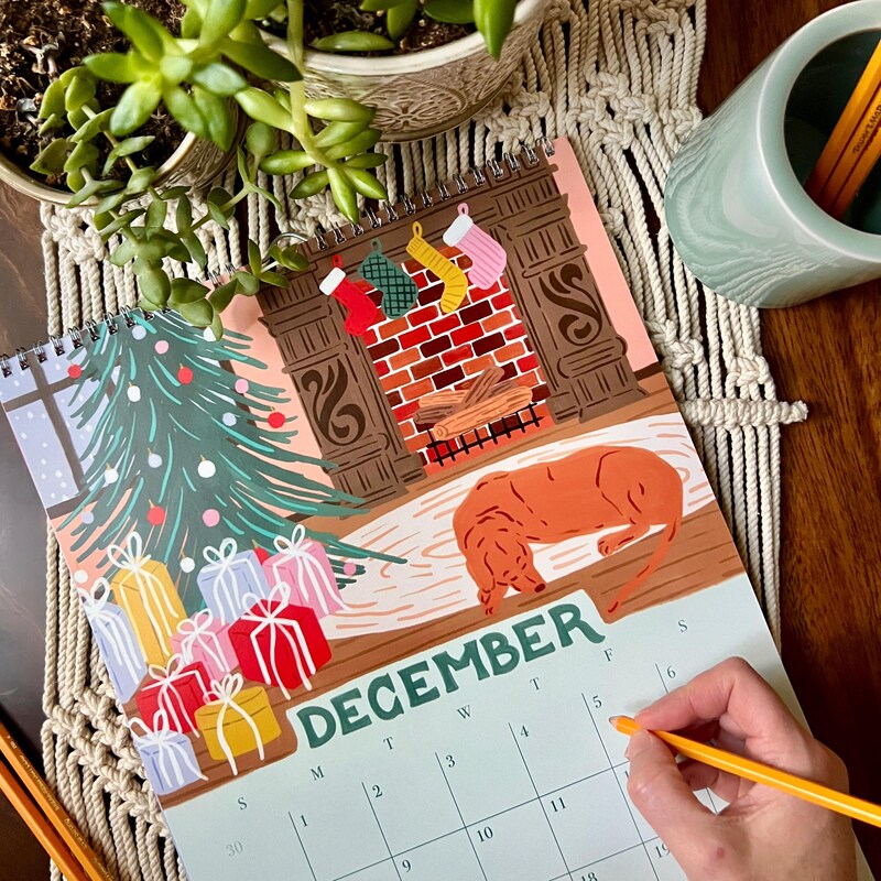 Pretty Calendar for Wall 2025 Etsy Canada
