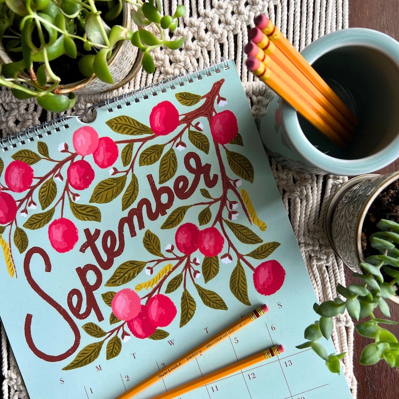 2026 Illustrated Calendar Etsy