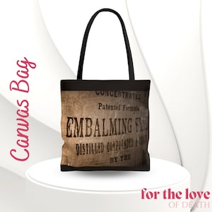 Embalming Fluid Tote Bag, Mortician Gift, Embalming Fluid, Crematory Operator, Death Care, Last Responders, Morgue Coroner, Funeral Director