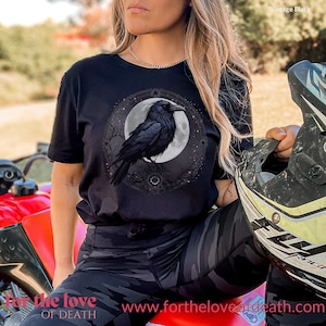 Goth Goblincore clothing Withy Gothic Raven Whimsigoth Shirt boho crow Tshirt Dark Academia Evermore Tee Fall Halloween Occult clothing