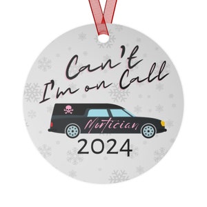 Adorno navideño de 2024 para coche fúnebre de funerario, regalo para estudiantes de ciencias mortuorias, futuro embalsamador, líquido para embalsamar, regalo de morgue
