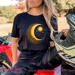 Mystic Moon And Sun Shirt, Mystical Moon Phase Shirt, Moon Phase T-Shirt, Boho Vintage Moon Shirt, Celestial Moon Shirt, Spiritual T-Shirt