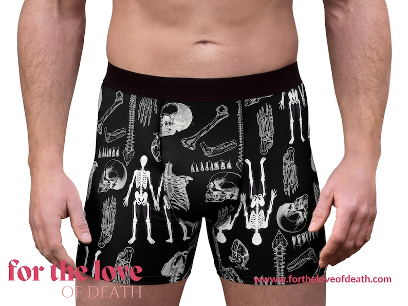 Anatomy Skeleton Underwear, Xray Briefs, Medical Student Gift, Mortuary