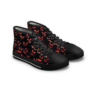 Jack o&#39;lantern High Top Sneakers für Damen, Halloween-Schuhe, Halloween-Sneakers, Halloween-Damenschuhe, Halloween-Kinderschuhe, Gruselige Jahreszeit