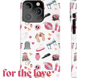 Mortician, Funeral Director, Coroner Gift, Dark Humor phone case, Fun gothic Slim IPhone Cases, Unique accessories for Medical Student