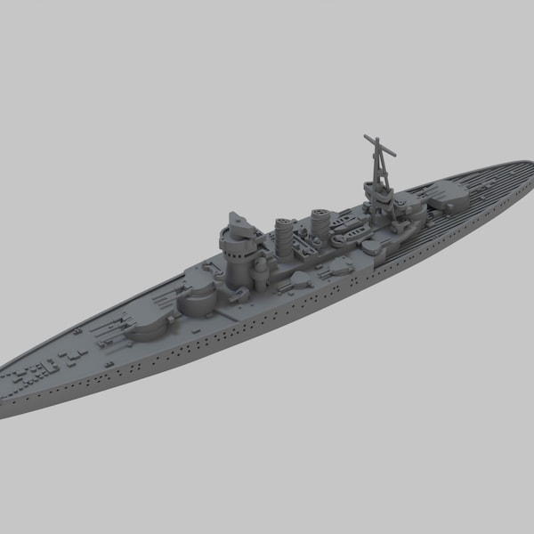 Unpainted 1/600 Italian Battleship Conte di Cavour - 3d resin printed