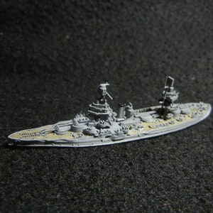 Painted 1/2400 USS Texas Battleship