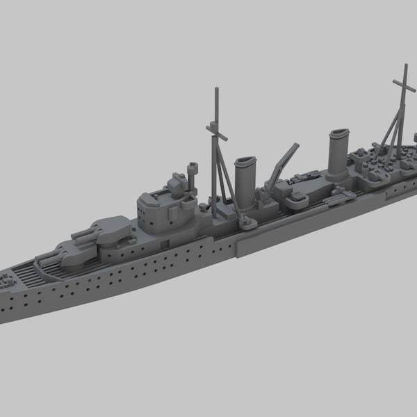 Crucero ligero británico HMS Arethusa 1/600 sin pintar - impreso en resina 3d