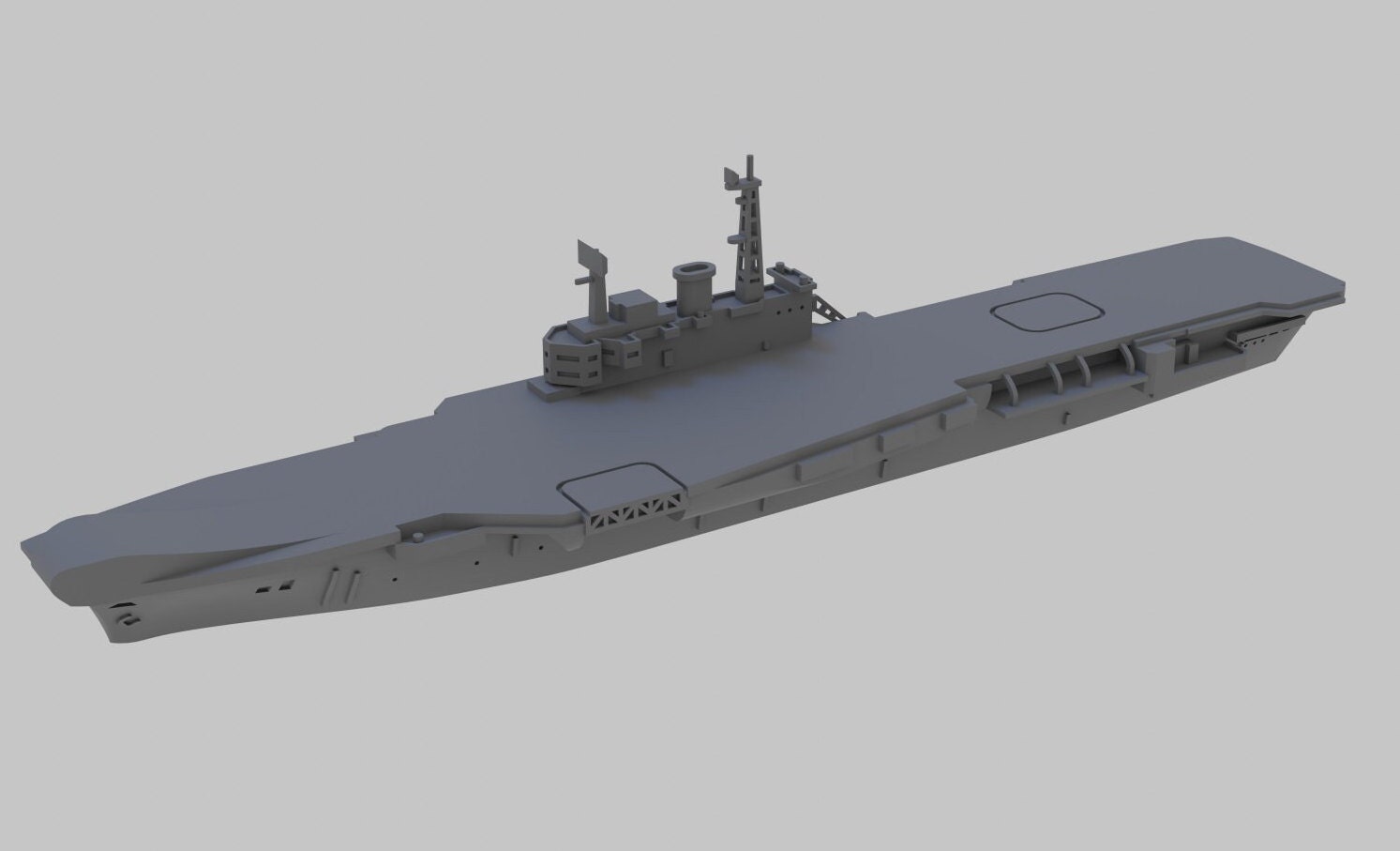 Unpainted 1/600 Cold War British Skijump Carrier HMS Hermes 3d Resin