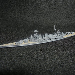 Painted 1/2400 British Battleship HMS Hood