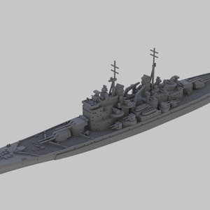 Unpainted 1/600 British HMS Vanguard Battleship - 3d resin printed