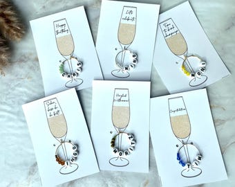 60 Marqueurs De Verres à Vin Avec Lettres Et Charmes Animaux Marins - Or - Pour Fêtes Et Mariages