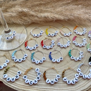 Glass marker Glass marker with name - glass beads - letter beads can be personalized, individually or in a set - 24 colors - Part 1