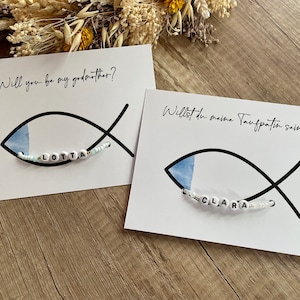 Bracelet avec carte - Marraine - Veux-tu être ma marraine ? - bracelet personnalisé - baptême, cadeau, carte, cadeau de baptême