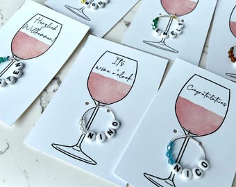 Segnaposto personalizzati per bicchieri con cartoncino – segnaposto per matrimoni, compleanni, addii al celibato/nubilato – segnaposto per bicchieri da vino e spumante con nome, bomboniere