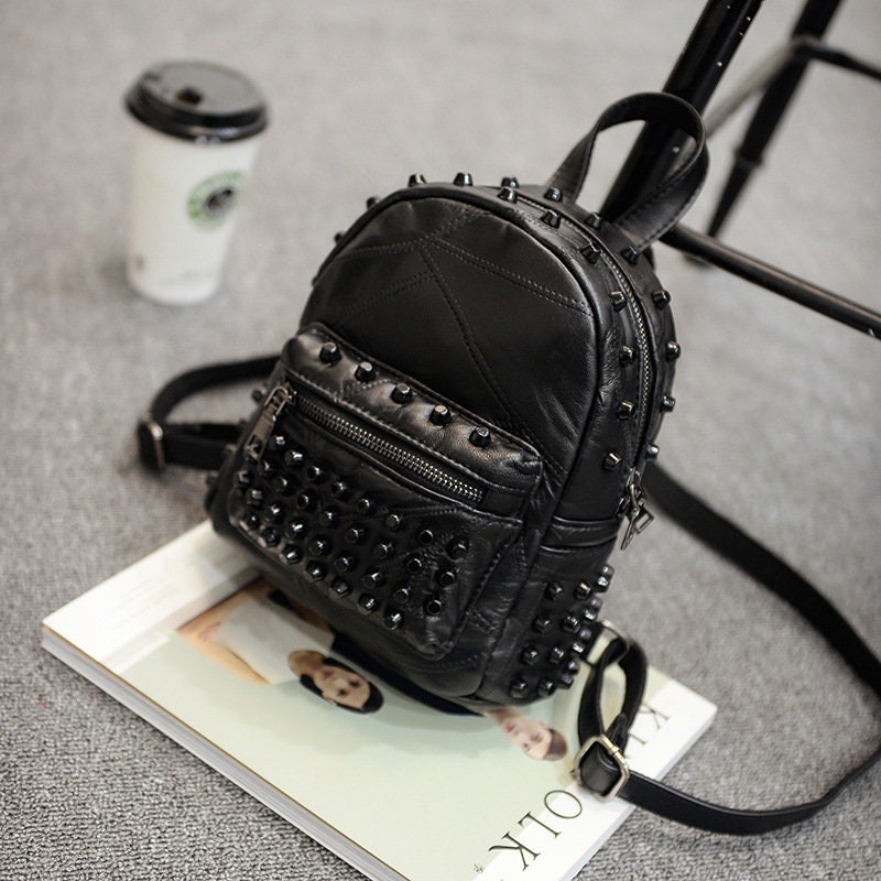 Black backpack with studs Clearance
