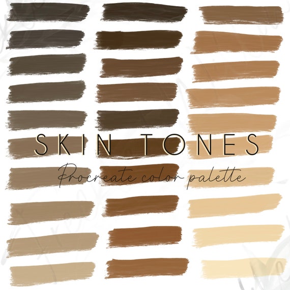 Skin Tone Color Palette Wide Range Skin Tones Procreate Etsy
