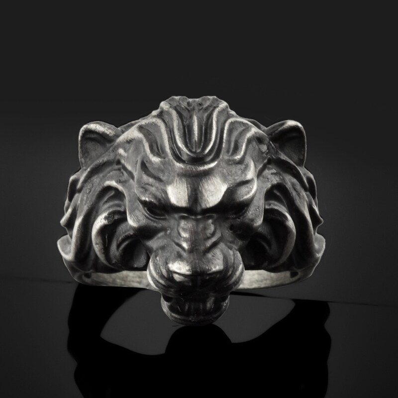Silver Biker Ring - Etsy