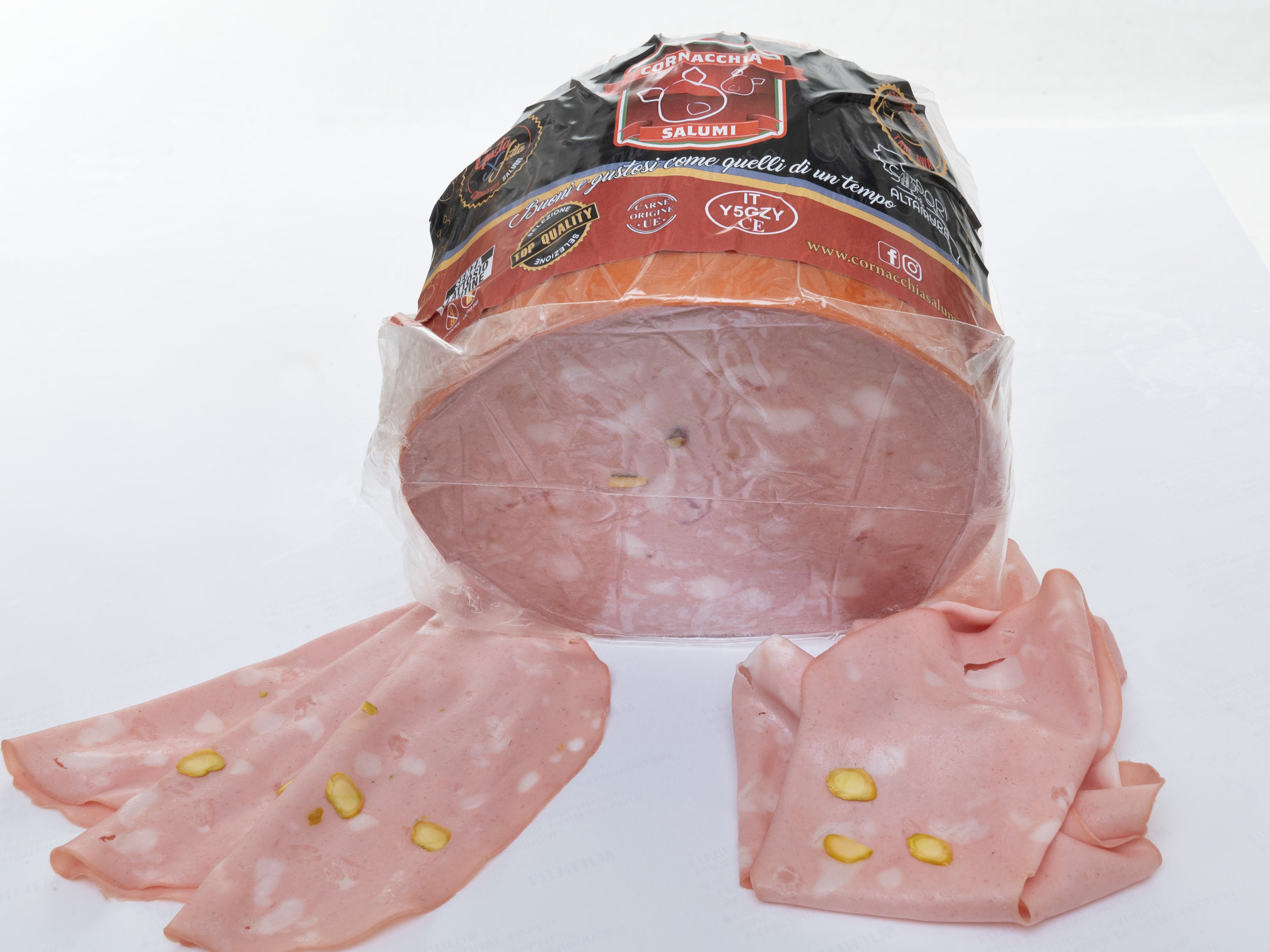 Traditional Mortadella With Pistachios Approximately 3 Kg Slice Gluten