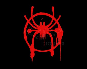 Spider-man Miles Morales Spider Spray Paint, Miles Morales logo, Miles Morales cut file, Spider-man SVG, Into spider-verse SVG PNG